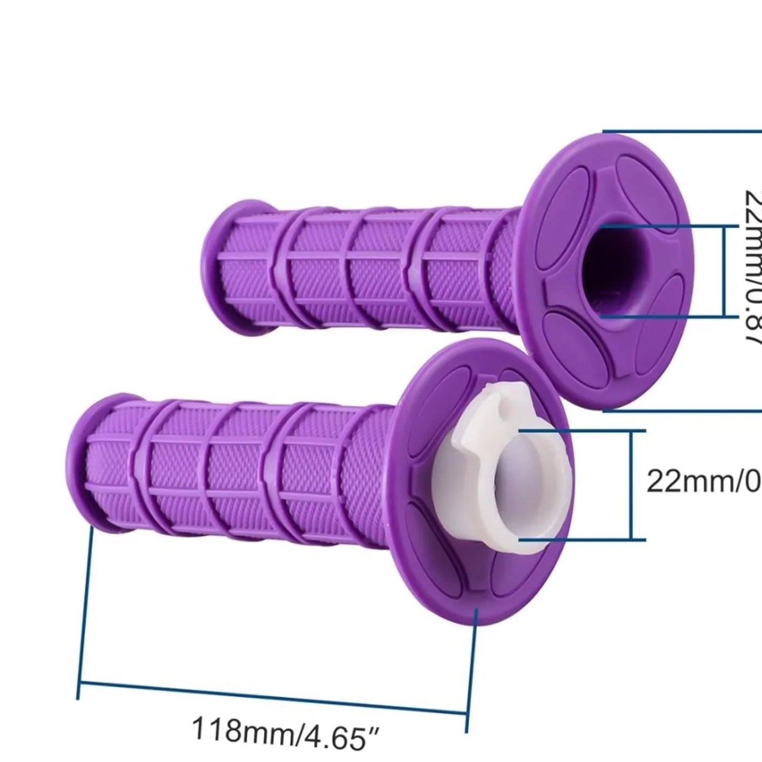 GOOFIT 22mm 7/8" Handlebar Grips Replacement for XR 50 KLX 140 SSR Pit MX CRF150F CRF230F CRF250F CRF450F Dirt Bike Parts Purple - goofitmoto