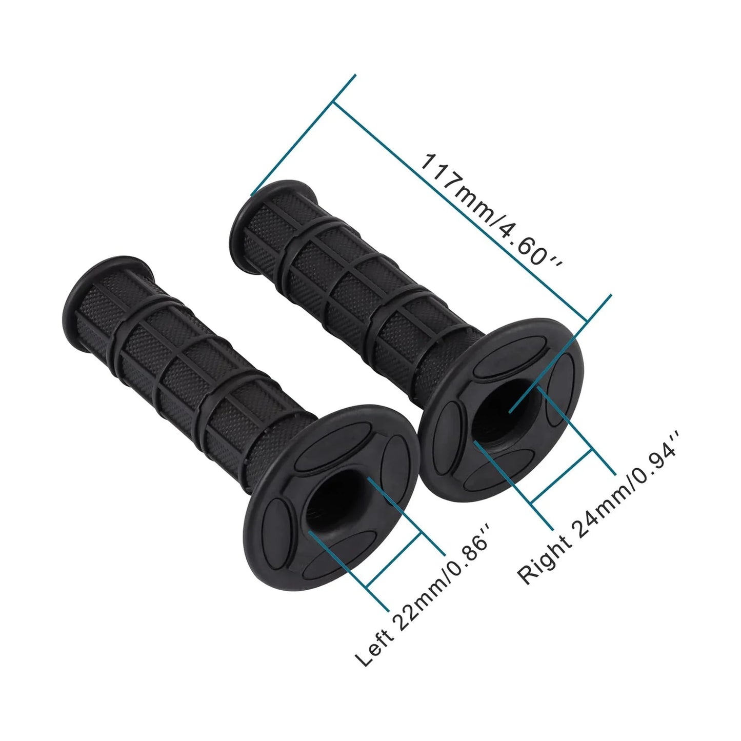 GOOFIT 22mm 7/8 Universal Handlebar Grips Replacement for 50cc RM125 FA50 RM80 KLX140L KX250 KLR250 YFZ450R CRF80F CRF 150 1985 1993 1996 2001 2005 2009 Mini Pit Dirt Bike Scooter Moped Black - goofitmoto