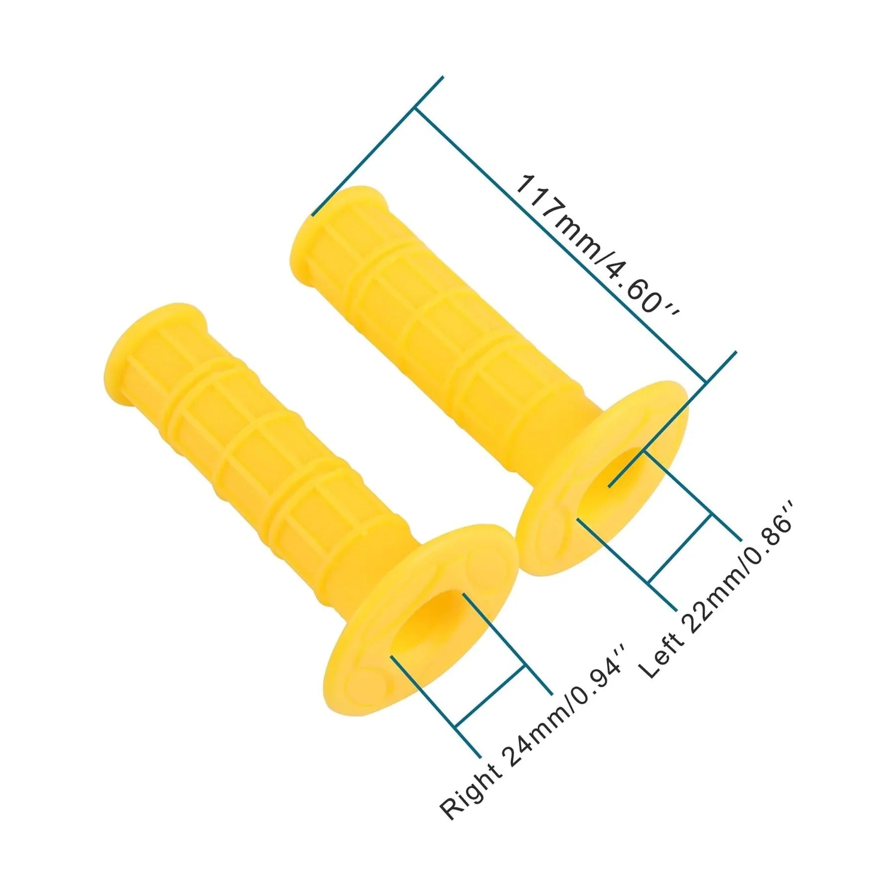 GOOFIT 22mm 7/8" Yellow Rubber Handlebar Grips Replacement for XR CRF SDG SSR YZF WRF KXF TTR RMZ 70cc 50cc 110cc 125cc PW80 KLX110 Dirt Bike Pit Bike - goofitmoto