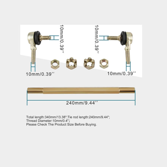 GOOFIT 240mm Tie Rod Assembly for 50cc 70cc 90cc 110cc 125cc 150cc 200cc 250cc ATV Four Wheeler Quad