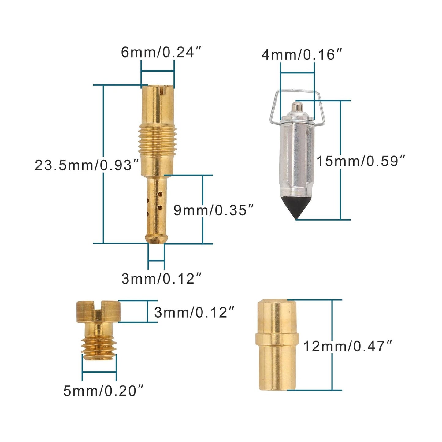 GOOFIT 24mm PZ24 Carburetor Repair Rebuild Kit for GY6 150cc ATV Quad Moped Scooter