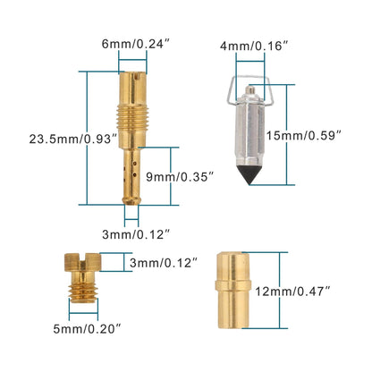 GOOFIT 24mm PZ24 Carburetor Repair Rebuild Kit for GY6 150cc ATV Quad Moped Scooter