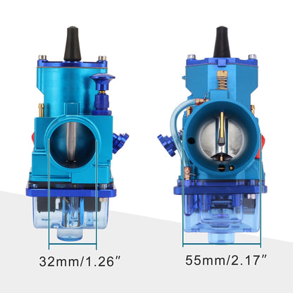 GOOFIT 28mm-34mm CNC Integration Carburetor Replacement for PWK 75cc -350cc Engine Dirt Bike Pit Bike Motorcycle ATV Quad UTV Scooter Blue