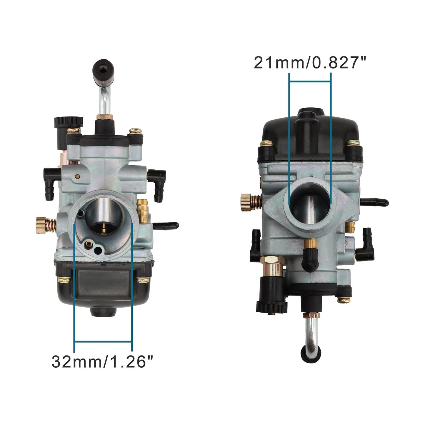 GOOFIT 2T Motorcycle PHBG Racing Carburetor Replacement for 2-Stroke 50-90cc MBK 50 SX50 RS50 RX50 MX50 Moped Scooter