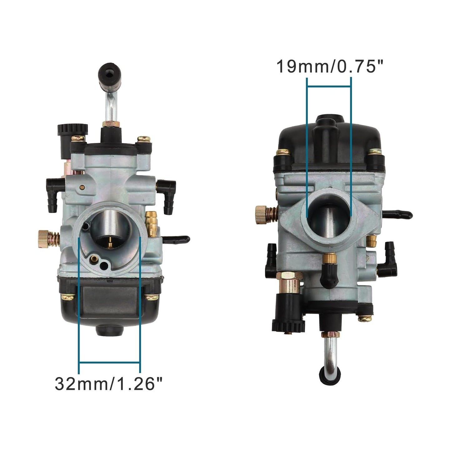 GOOFIT 2T Motorcycle PHBG Racing Carburetor Replacement for 2-Stroke 50-90cc MBK 50 SX50 RS50 RX50 MX50 Moped Scooter