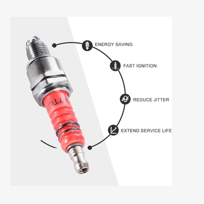 GOOFIT 3 Electrode A7TC Spark Plug Replacement for 50cc 70cc 90cc 110cc 125cc 150cc Scooter Dirt Pocket Bike ATV Moped Quad Go Kart