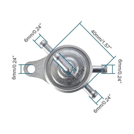 GOOFIT 3 Way Vacuum Fuel Pump Petcock Replacement for GY6 50cc 150cc Sunl Taotao Chinese ATV Scooter