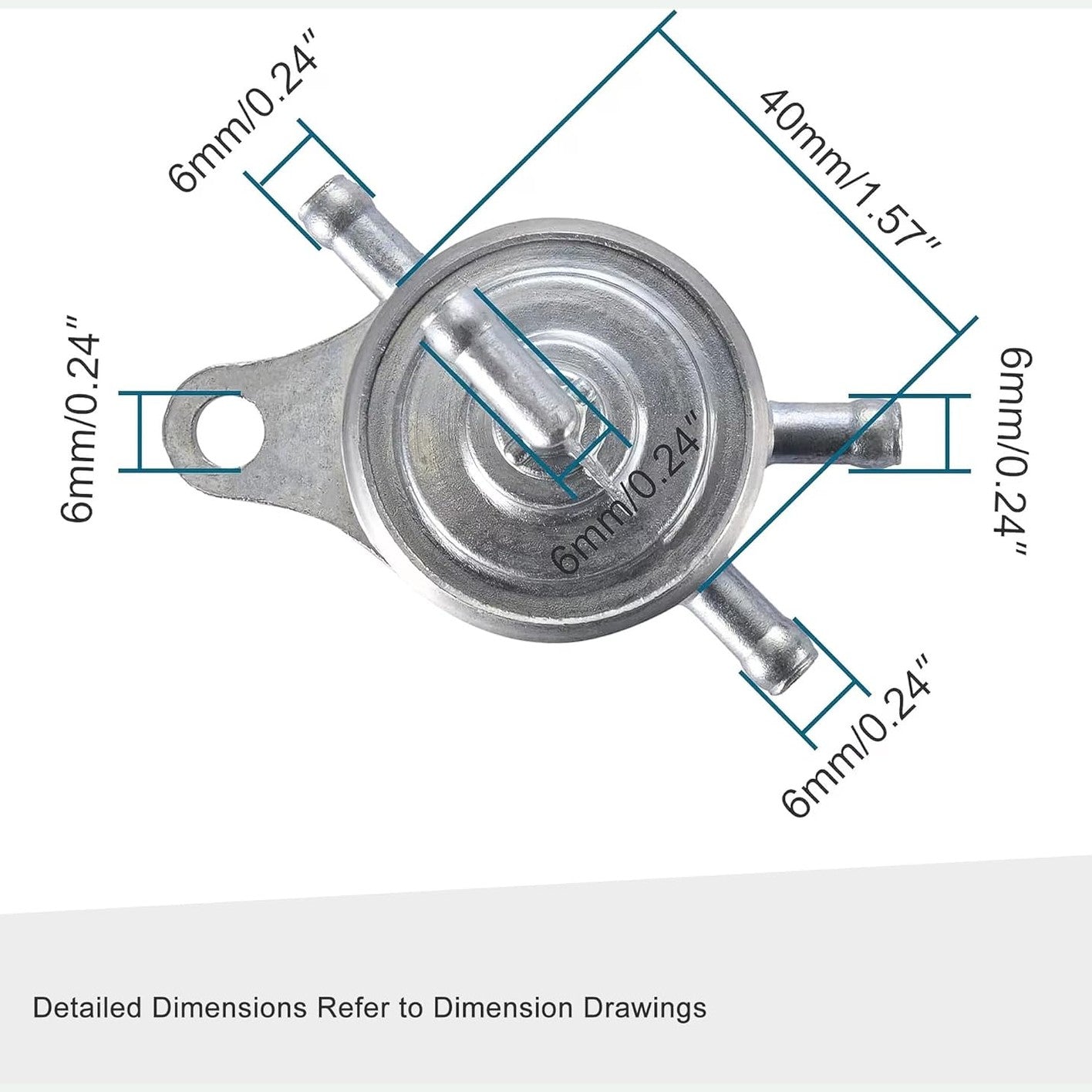 GOOFIT 3 Way Vacuum Fuel Pump Petcock Replacement for GY6 50cc 150cc Roketa Sunl Chinese ATV Scooter Motorcycle Pack of 2
