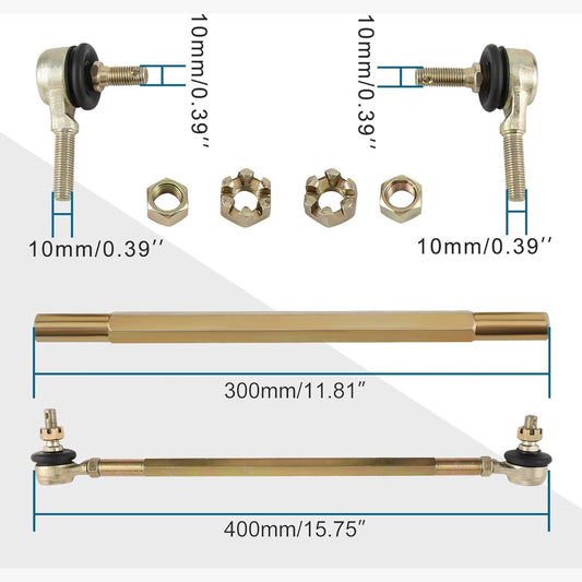 GOOFIT 300mm Tie Rod Assembly Replacement for 50cc 70cc 90cc 110cc 125cc 150cc 200cc 250cc ATV Go Kart Four Wheeler Motorcycle