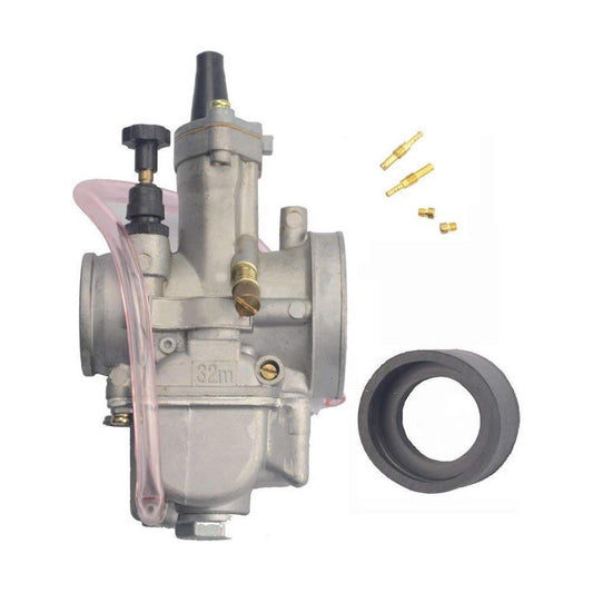 GOOFIT 34mm Carburetor with Power Jet Replacement for 125CC-250CC Motorcycle Engine Carb Dirt Bike ATV Power Race Scooter
