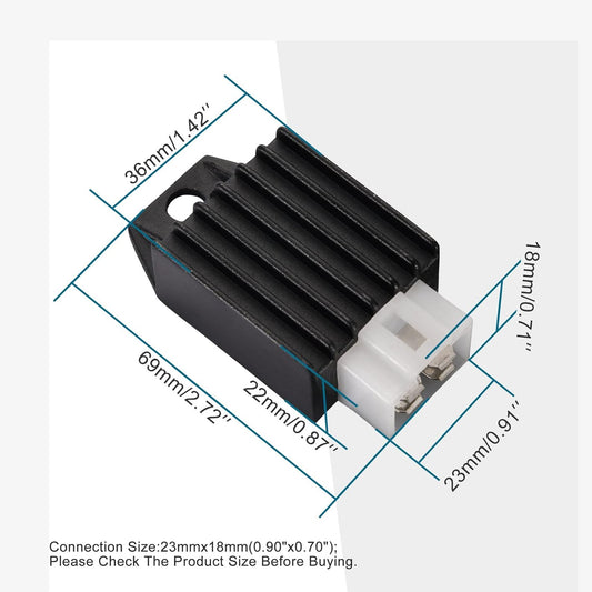 GOOFIT 4 Pin 12V AC Voltage Regulator Rectifier with 4 Wires for Motorcycle ATV Moped Scooter Go Kart