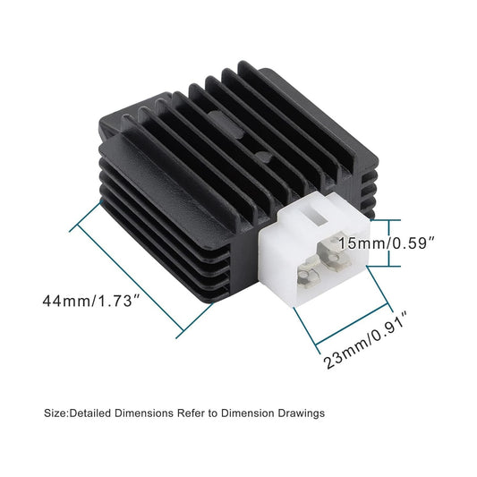 GOOFIT 4 Pin Voltage Rectifier Regulator 12V for GY6 50cc 60cc 80cc 125cc 150cc Chinese Scooters Motors Moped ATV Parts
