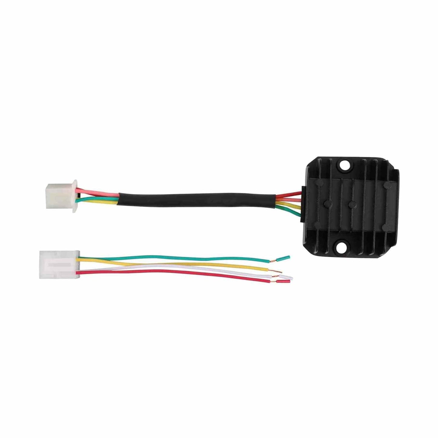 GOOFIT 4 Wire 12V Voltage Regulator Rectifier with wire adapter connection cable Replacement for GY6 50cc 125cc 150cc Scooter Moped ATV