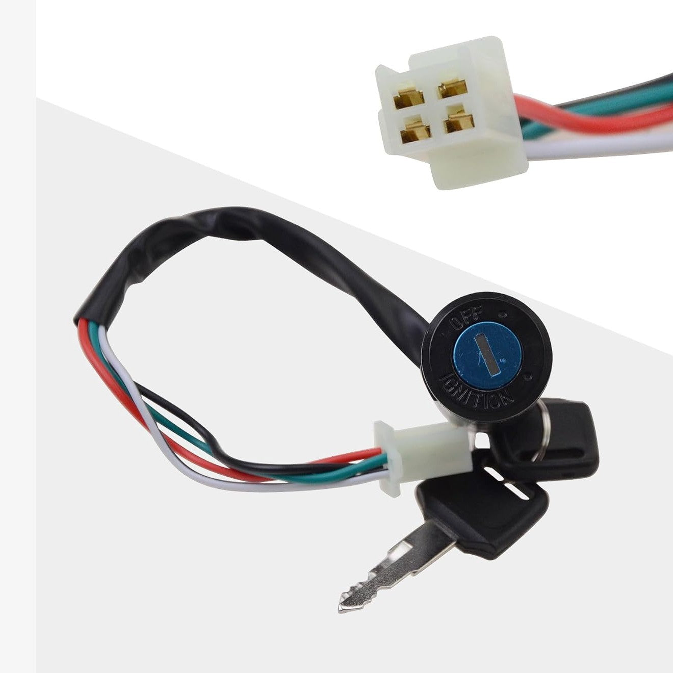 GOOFIT 4 Wire Ignition Key Switch Lock Replacement for 50cc 70cc 90cc 110cc 150cc 250cc Suzuki Go Kart ATV Quad Scooter Dirt Bike Moped