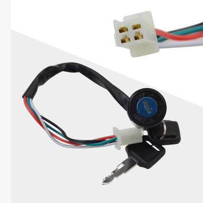 GOOFIT 4 Wire Ignition Key Switch Lock Replacement for 50cc 70cc 90cc 110cc 150cc 250cc Suzuki Go Kart ATV Quad Scooter Dirt Bike Moped