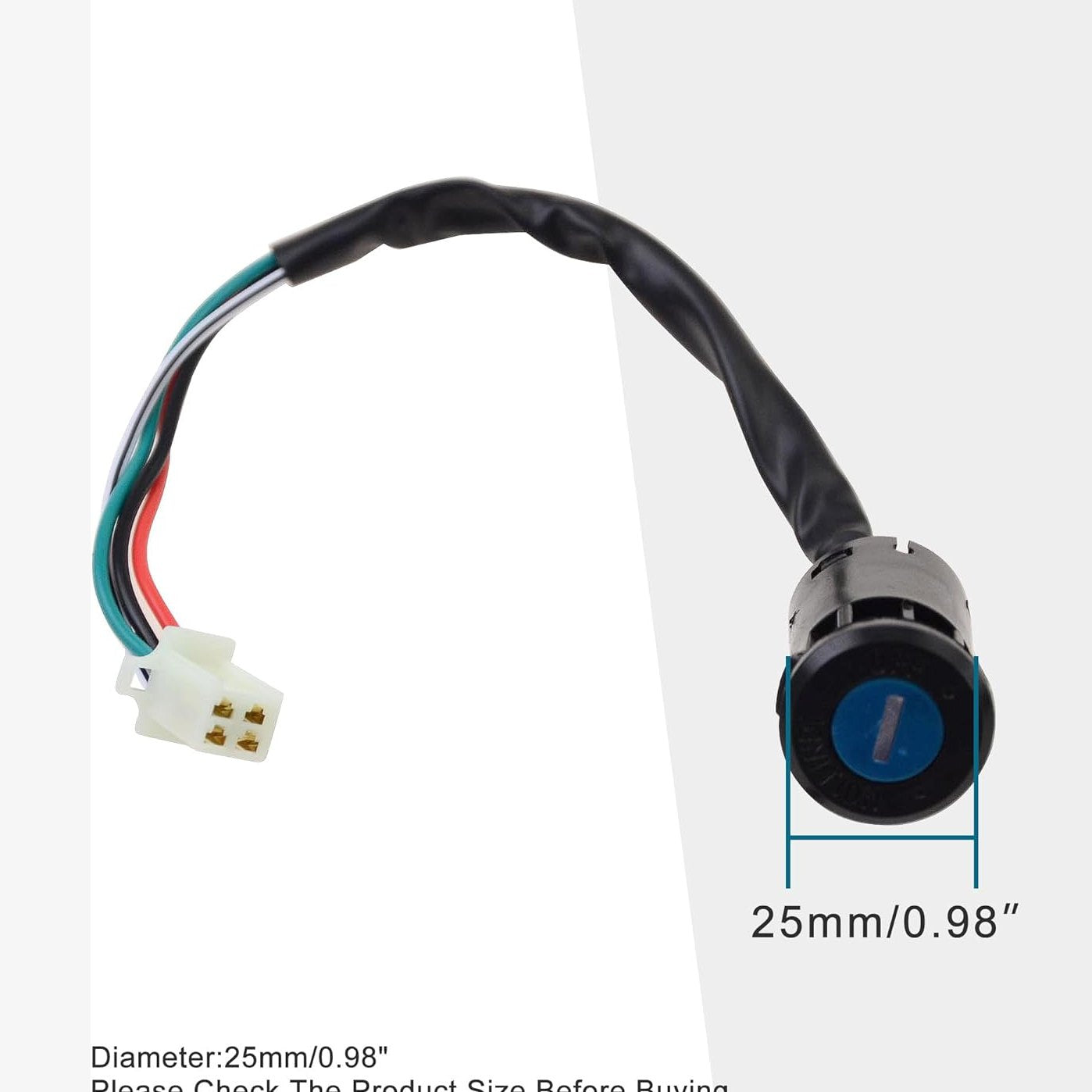 GOOFIT 4 Wire Ignition Key Switch Lock Replacement for 50cc 70cc 90cc 110cc 150cc 250cc Suzuki Go Kart ATV Quad Scooter Dirt Bike Moped