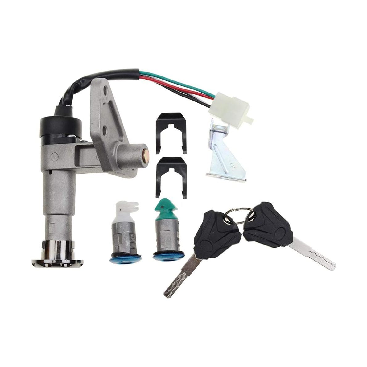 GOOFIT 4-Wire Key Ignition Switch Lock Set Replacement for 50cc 125cc 150cc 200cc 139QMB GY6 Scooter Moped ATV