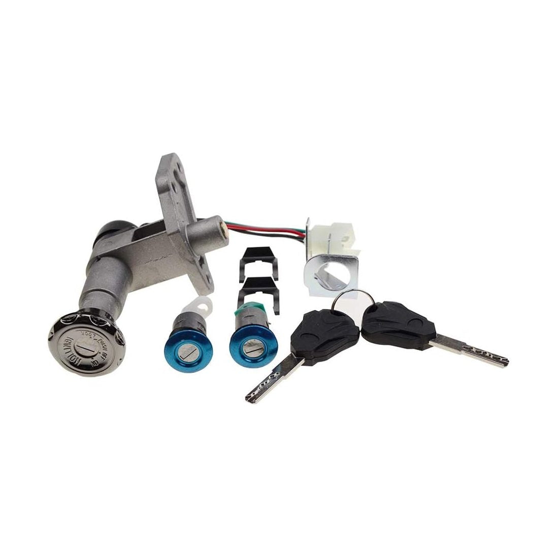GOOFIT 4-Wire Key Ignition Switch Lock Set Replacement for 50cc 125cc 150cc 200cc 139QMB GY6 Scooter Moped ATV