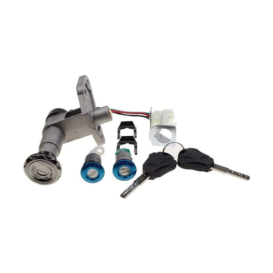 GOOFIT 4-Wire Key Ignition Switch Lock Set Replacement for 50cc 125cc 150cc 200cc 139QMB GY6 Scooter Moped ATV