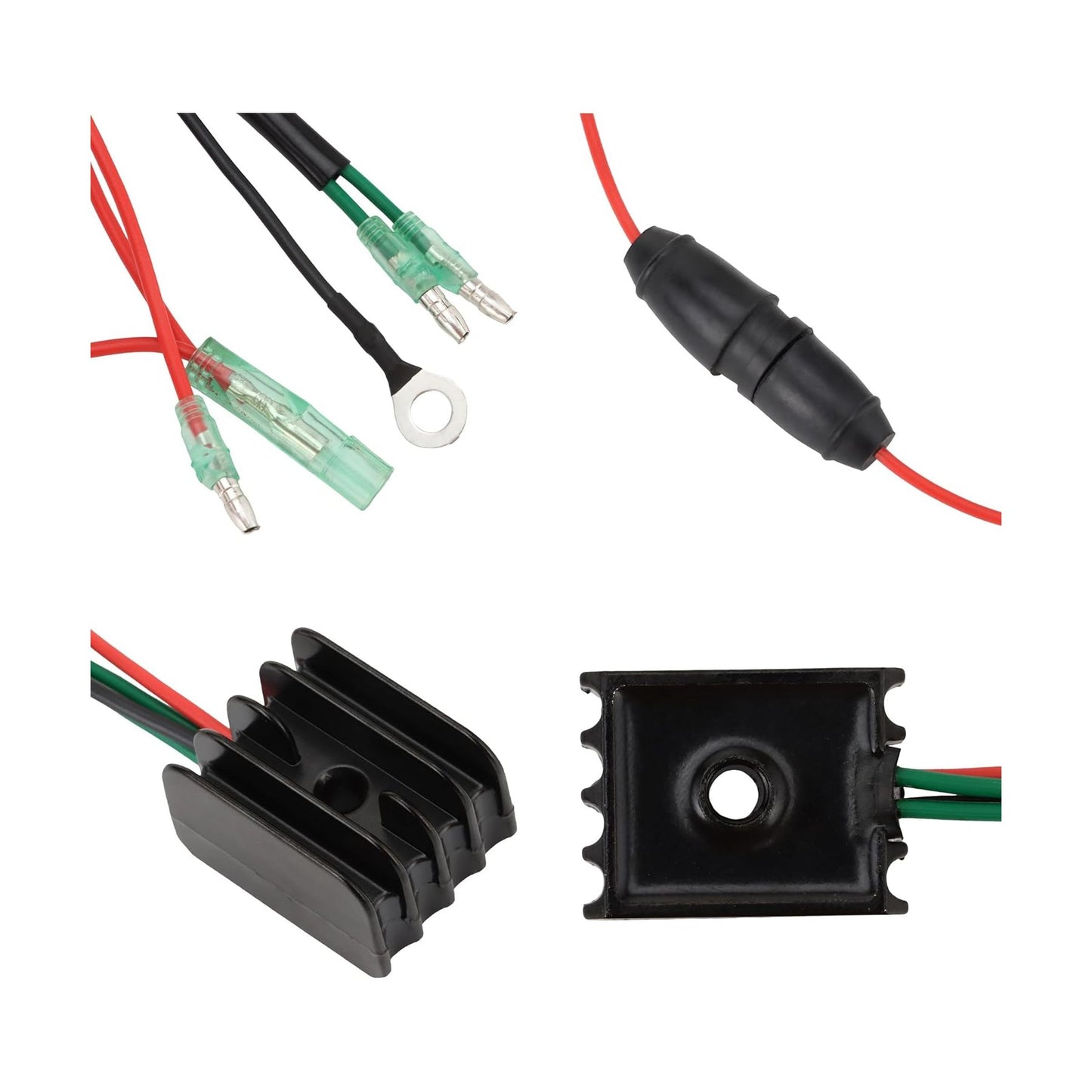 GOOFIT 4 Wire Voltage Regulator Rectifier Replacement for 25-70 1984‑2001 Engine Parts OEM 6G1-81970-61