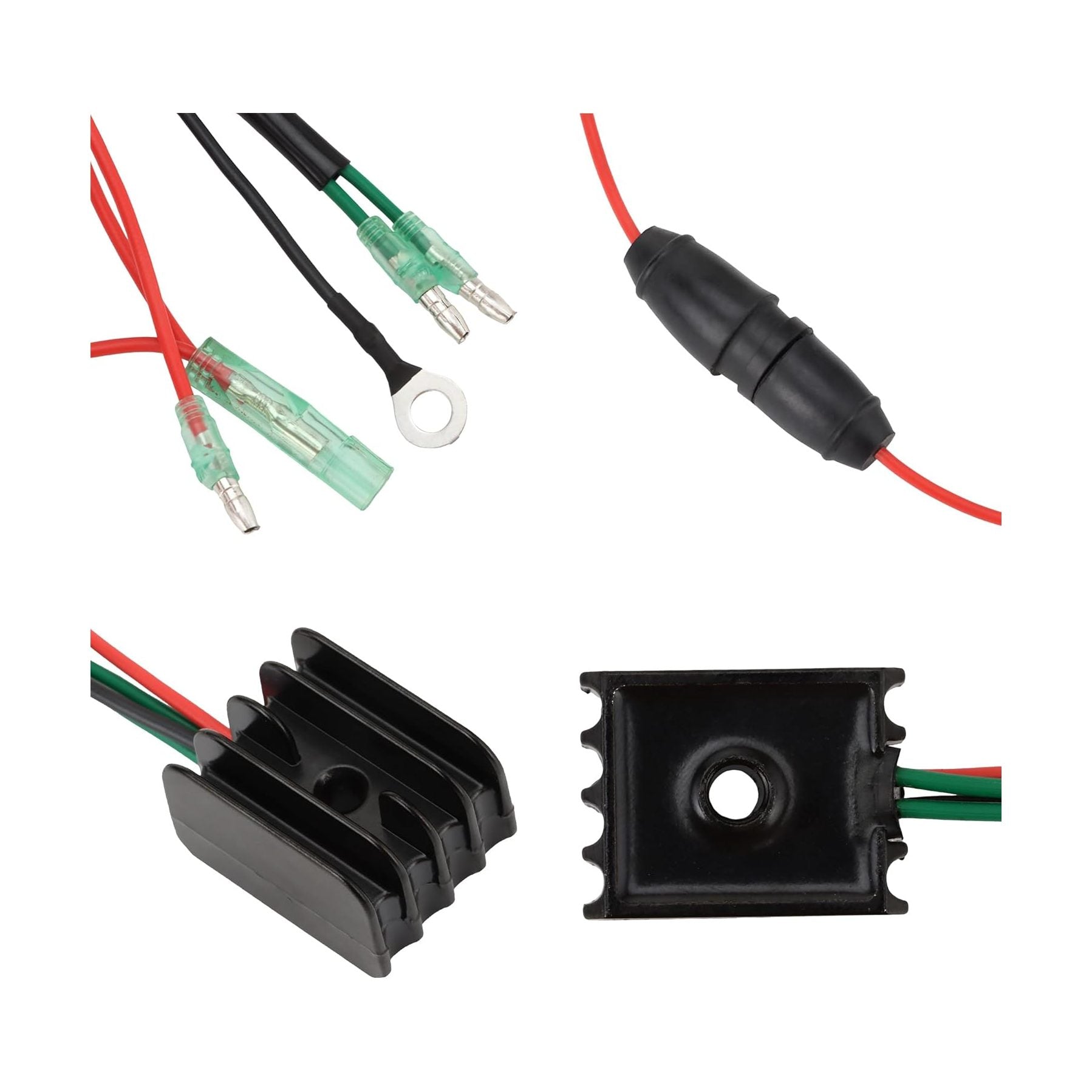 GOOFIT 4 Wire Voltage Regulator Rectifier Replacement for 25-70 1984‑2001 Engine Parts OEM 6G1-81970-61