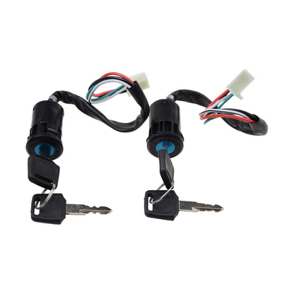 GOOFIT 4 Wire female Ignition Key Switch Lock Replacement for Go Kart Quad Dirt Bike ATV Kazuma Tank Roketa SUNL Electra Baja Hensim Alien Motors Pack of 2