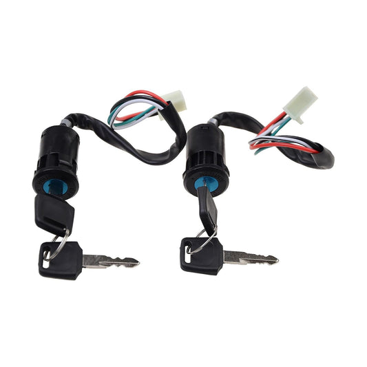 GOOFIT 4 Wire female Ignition Key Switch Lock Replacement for Go Kart Quad Dirt Bike ATV Kazuma Tank Roketa SUNL Electra Baja Hensim Alien Motors Pack of 2