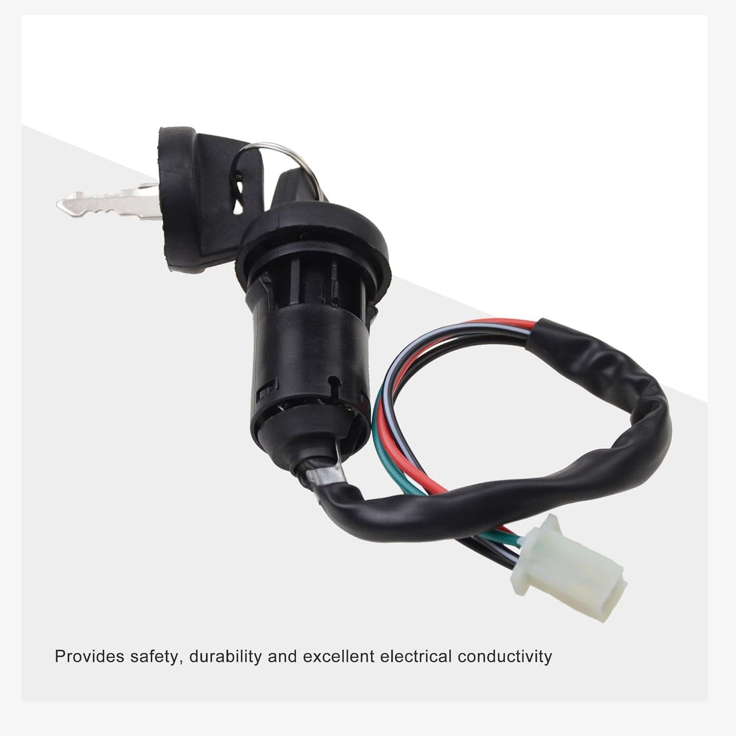 GOOFIT 4 Wires Ignition Switch Key Set with Cap Replacement for 50cc 70cc 90cc 110cc 125cc 150cc 200cc 250cc TaoTao SUNL ATV Dirt Bike Electric Scooter Pack of 2