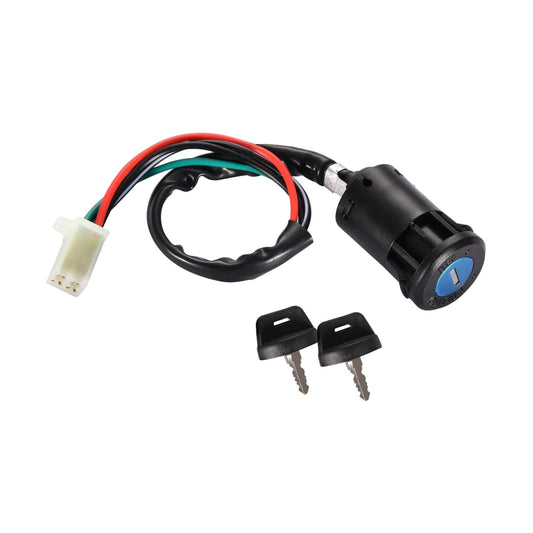 GOOFIT 4 Wires Ignition Switch Key Set with Cap for 50cc 70cc 90cc 110cc 125cc 150cc 200cc 250cc TaoTao SUNL ATV Dirt Bike Electric Scooter