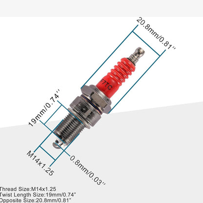 GOOFIT 4 piece/set F7TC Spark Plugs Replacement for GX120 GX160 GX200 GX240 GX270 GX340 GX390 Engine Generator Lawnmower Tractor Rototiller Water Pump Go Kart Mini Bike