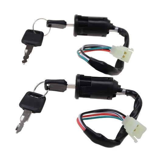 GOOFIT 4Pin Ignition Key Switch Set for Chinese Made 50cc 70cc 90cc 110cc 125cc 150cc 250cc ATV Dirt Bike Pocket Bike Quad Pack of 2