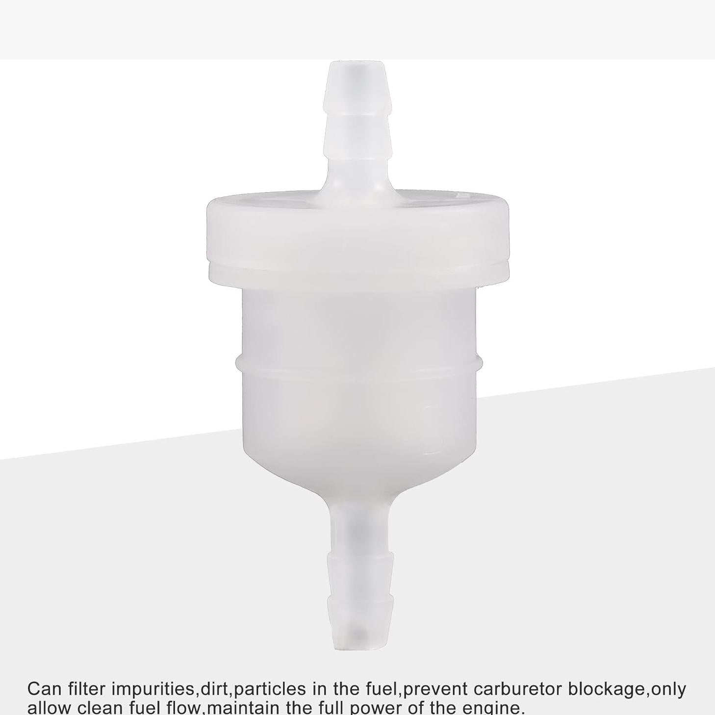 GOOFIT 4mm Inner Diameter Fuel Hose Line with Gas Filter Spring Clips Replacement for Universal ATV Motorcycle Dirt Bike Moped Pocket Bike Go Kart