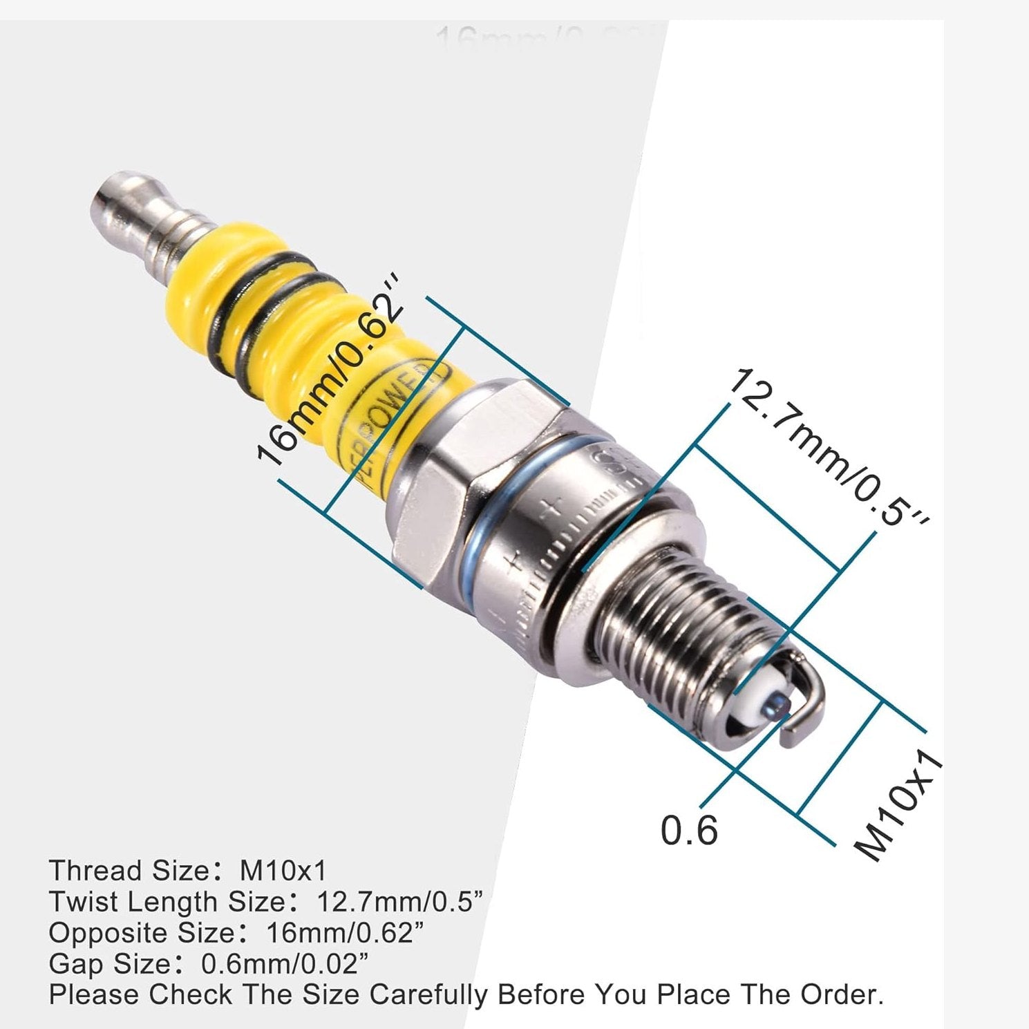 GOOFIT 4pcs Racing A7TC Spark Plug High Performance Replacement for 50cc 70cc 90cc 110cc 125cc 140cc 150cc Pit Dirt Bike Motorcycle ATV Quad Scooter Moped Buggy Go Karts Pack of 4