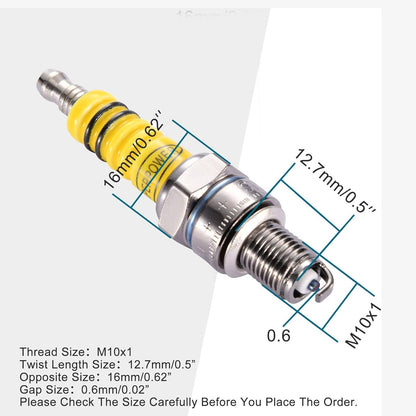 GOOFIT 4pcs Racing A7TC Spark Plug High Performance Replacement for 50cc 70cc 90cc 110cc 125cc 140cc 150cc Pit Dirt Bike Motorcycle ATV Quad Scooter Moped Buggy Go Karts Pack of 4