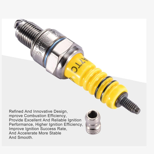 GOOFIT 4pcs Racing A7TC Spark Plug High Performance Replacement for 50cc 70cc 90cc 110cc 125cc 140cc 150cc Pit Dirt Bike Motorcycle ATV Quad Scooter Moped Buggy Go Karts Pack of 4