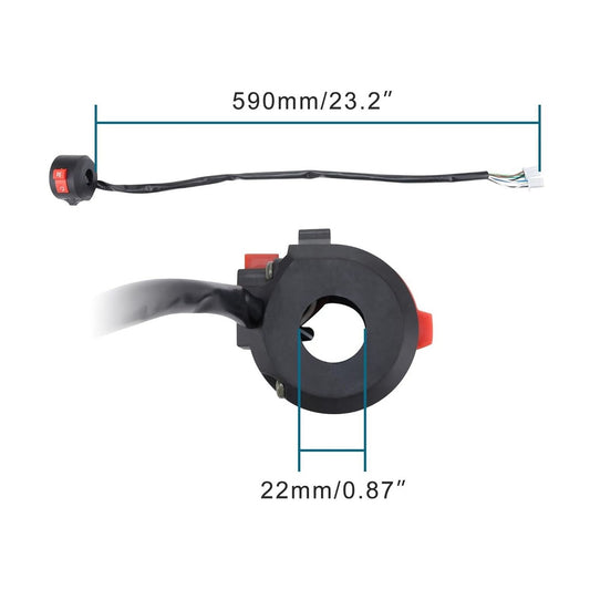GOOFIT 5+4 Pin 9 Wire 3 Function Left Start Kill Light Switch Assembly Replacement for 50cc 70cc 90cc 110 cc 125cc 150cc ATVs Quad Motorcycles Bike Scooter ATV Snowmobiles.