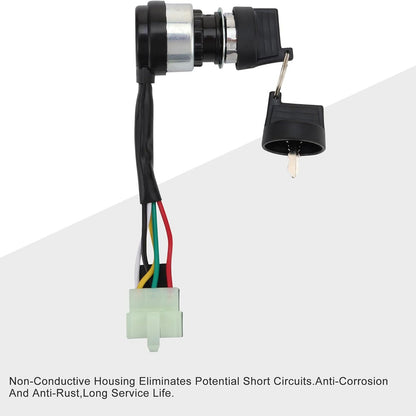 GOOFIT 5 wire Ignition Key Switch with Cap for 50cc 70cc 90cc 110cc 125cc 150cc ATV Go-Kart