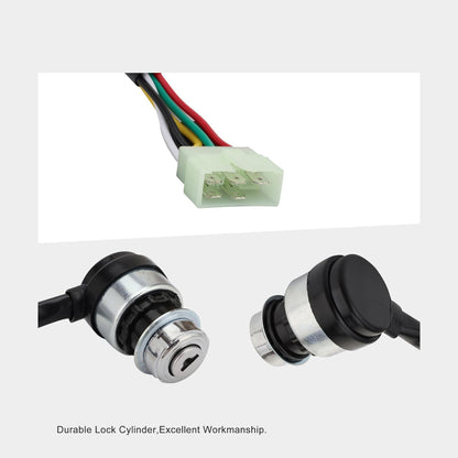 GOOFIT 5 wire Ignition Key Switch with Cap for 50cc 70cc 90cc 110cc 125cc 150cc ATV Go-Kart