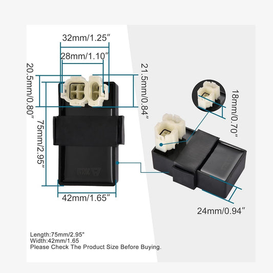 GOOFIT 6 Pin DC CDI Replacement for GY6 49cc 50cc 125cc 150cc CF250 ATV 4 Wheeler Quad Go Kart Scooter Moped