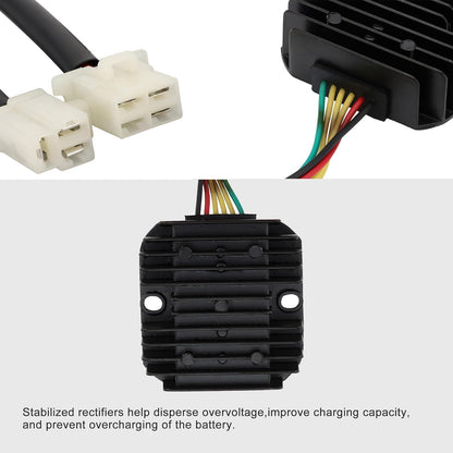 GOOFIT 6 Pin Voltage Regulator Rectifier Replacement for Elite CH150 CH150D Scooter ATV