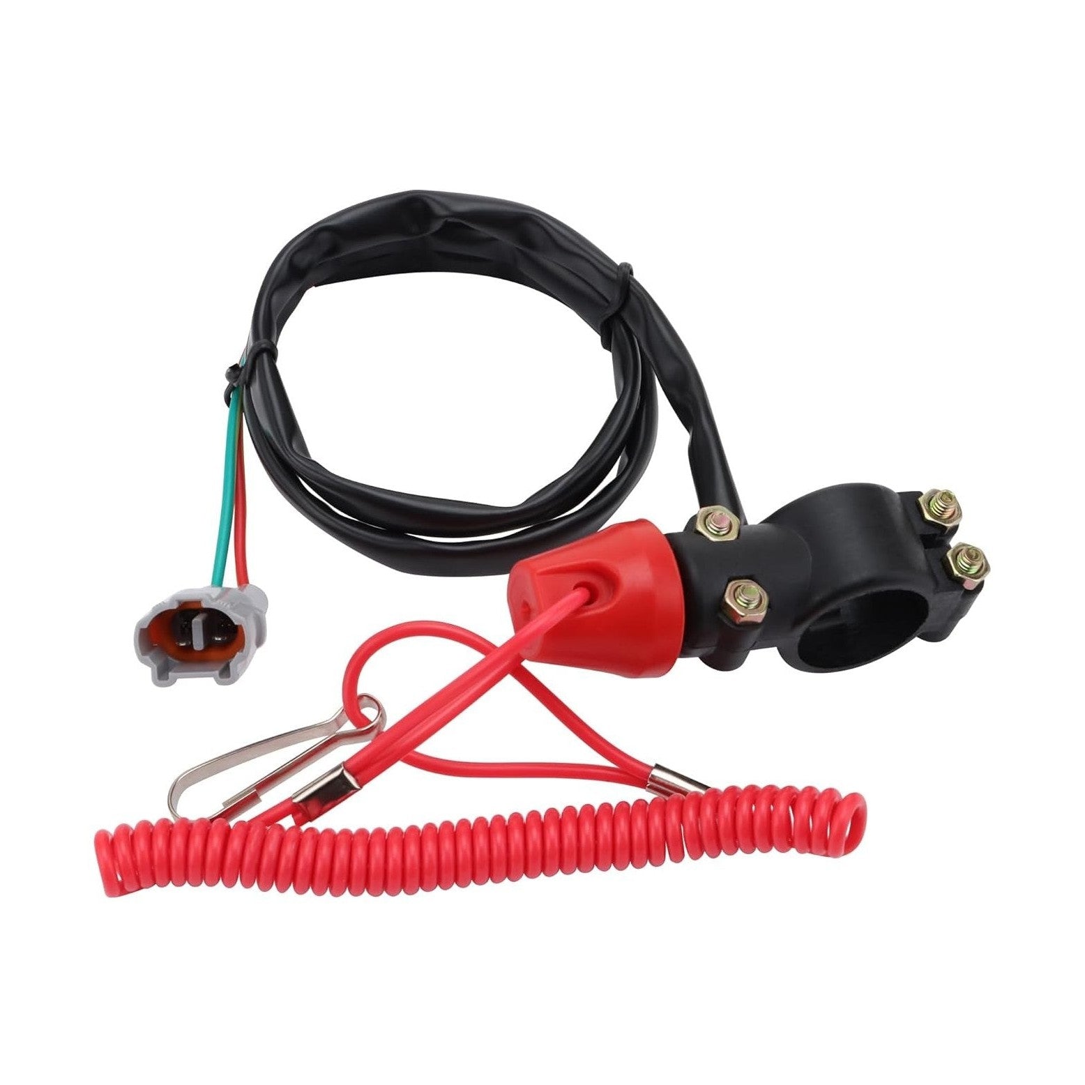 GOOFIT 7/8" 22mm Handlebar 2 Wire Tether Kill Switch with Waterproof Plug Replacement for 50cc 70cc 90cc 110cc 125cc 150cc ATV 4 Wheeler Quad