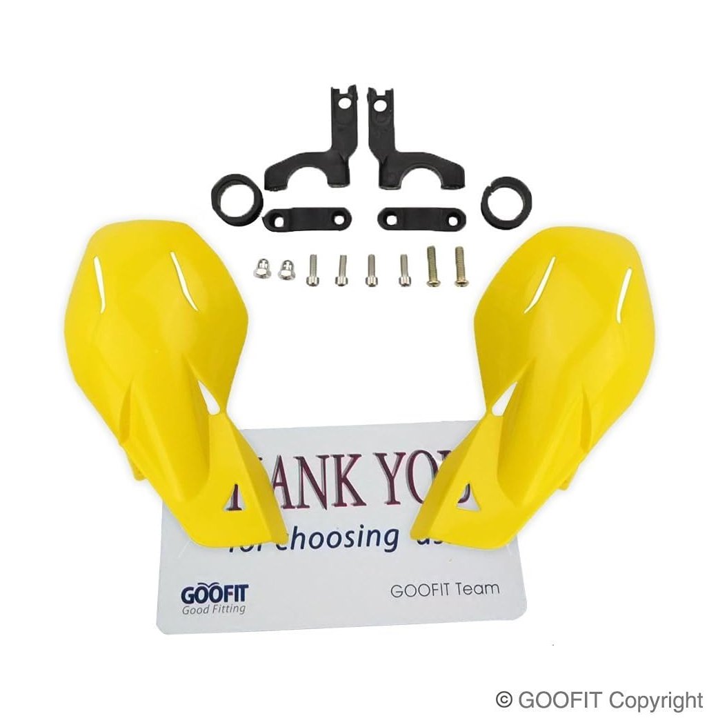 GOOFIT 7/8" Handlebar Hand Brush Guards Protector Handguards Assy Replacmeent for Motocross Motorcycle Off-road Pit Dirt Bike ATV Yellow