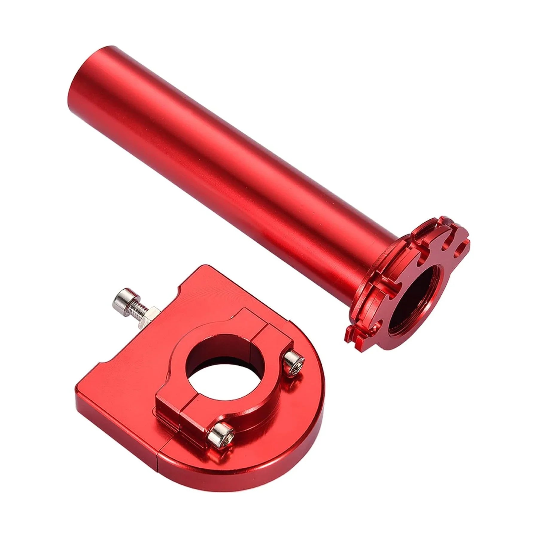 GOOFIT 7/8" Twist Throttle Grip with Clamp Lever Replacement for 50cc 70cc 90cc 110cc 125cc Sport Motocross Dirt Bike Scooters Red - goofitmoto