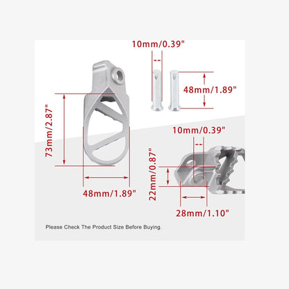 GOOFIT 8mm Foot Pegs Aluminium Foot Rest Replacement for 50cc 70cc 100cc 125cc 250cc Dirt Bike Motorcycle
