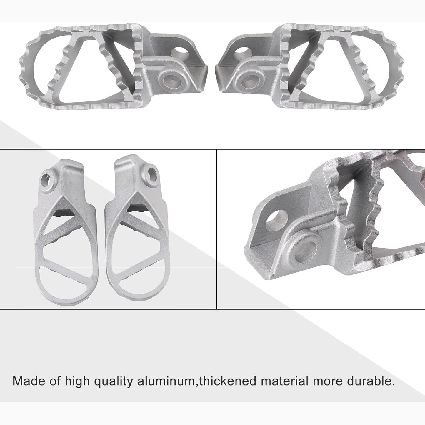 GOOFIT 8mm Foot Pegs Aluminium Foot Rest Replacement for 50cc 70cc 100cc 125cc 250cc Dirt Bike Motorcycle