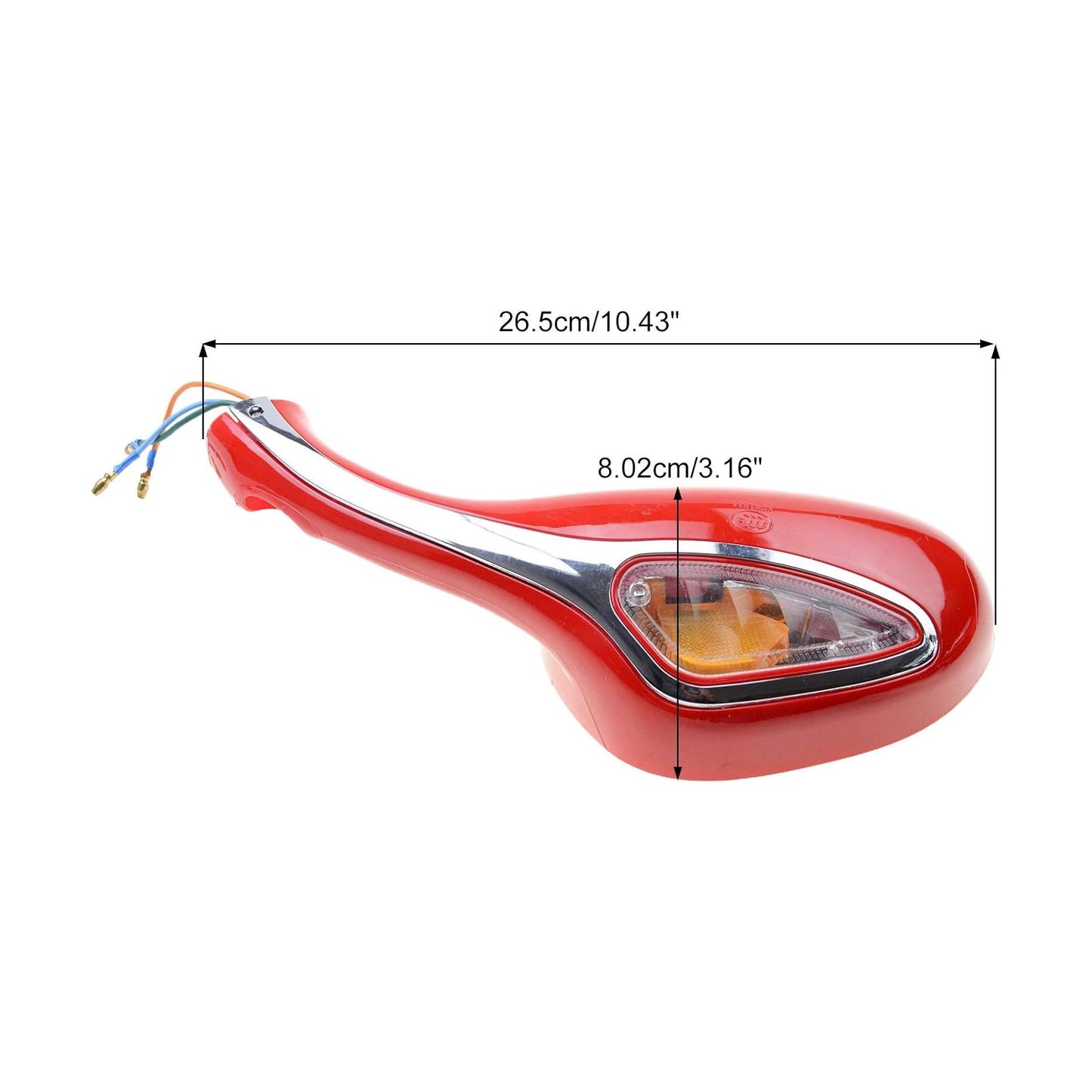 GOOFIT 8mm Motorcycle Rear View Mirror for GY6 50cc 125cc 150cc 250cc Scooter Moped Blue