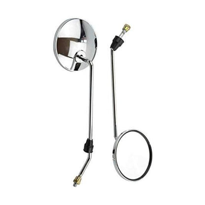 GOOFIT 8mm Thread Round Silver Plating Rearview Mirror Replacement for 50cc 70cc 90cc 110cc 125cc 150cc 200cc 250cc Quad ATV Dirt Bike Go Kart Motorcycle Scooter