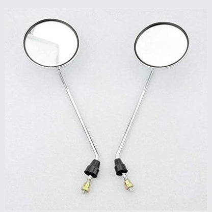 GOOFIT 8mm Thread Round Silver Plating Rearview Mirror Replacement for 50cc 70cc 90cc 110cc 125cc 150cc 200cc 250cc Quad ATV Dirt Bike Go Kart Motorcycle Scooter