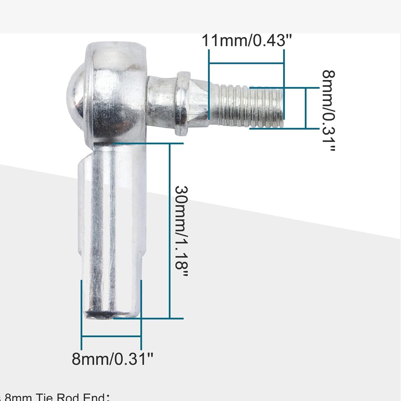 GOOFIT 8mm Tie Rod End Replacement for 50cc 70cc 90cc 110cc 125cc 200cc 250cc ATV