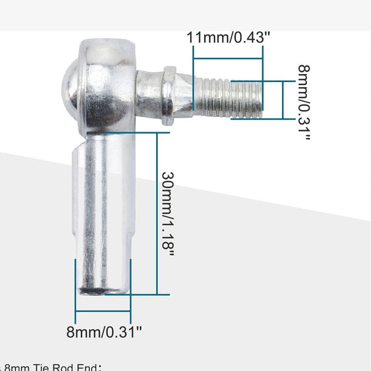 GOOFIT 8mm Tie Rod End Replacement for 50cc 70cc 90cc 110cc 125cc 200cc 250cc ATV